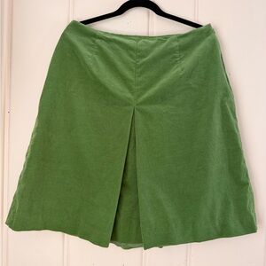 Brooks Brothers Olive Green micro Corduroy Skirt Sz12